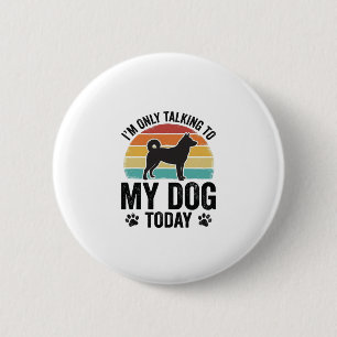 Funny Dog Lover Vintage Sunset Quote Design_1 2 Inch Round Button