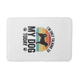 Funny Dog Lover Vintage Sunset Quote Design_1 Bath Mat