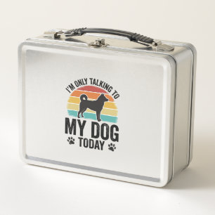 Funny Dog Lover Vintage Sunset Quote Design_1 Metal Lunch Box