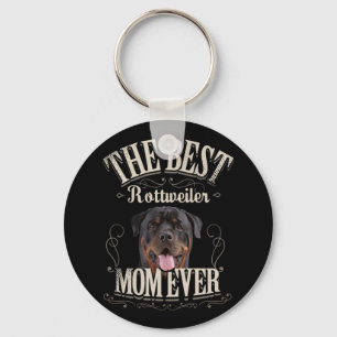 Funny Dog Lover Women   Best Rottweiler Mom Lovers Keychain
