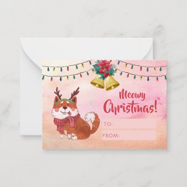Funny Dog Lovers Holidays Personalized Christmas  Card (Front)