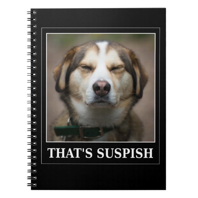 Funny Dog Meme Notebook (Front)