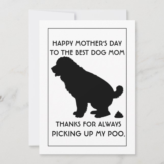 funny dog mom invitation (Front)