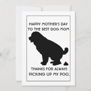 funny dog mom invitation