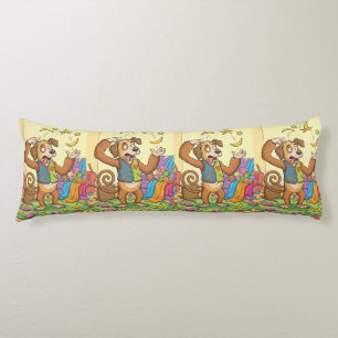 Funny Dog Monkey – Juggling Through a Colourful Da Body Pillow