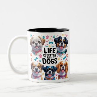 Funny Dog Mug Coffee Lovers Design Pets Mug Wrap 
