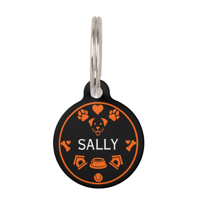 Funny Dog Name Pet Tag (Front)