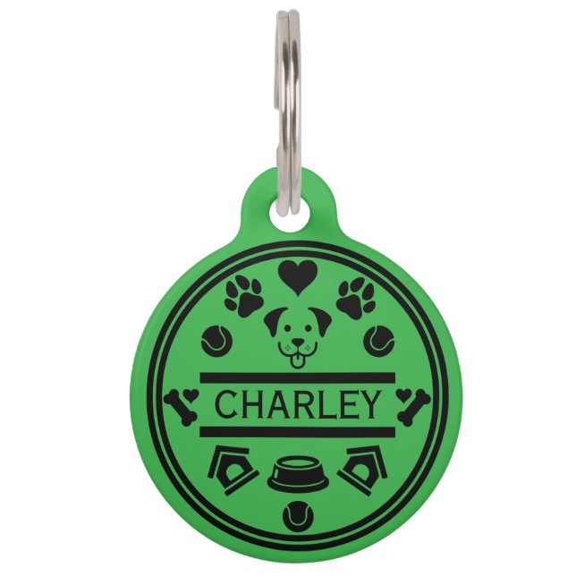 Funny Dog Name Pet Tag (Front)