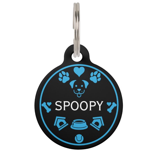 Funny Dog Name Pet Tag (Front)