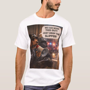 Funny Dog Negotiation T-Shirt – Slipper Joke Gift