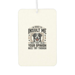 Funny Dog Opinion Vintage T-Shirt Design_1 Air Freshener