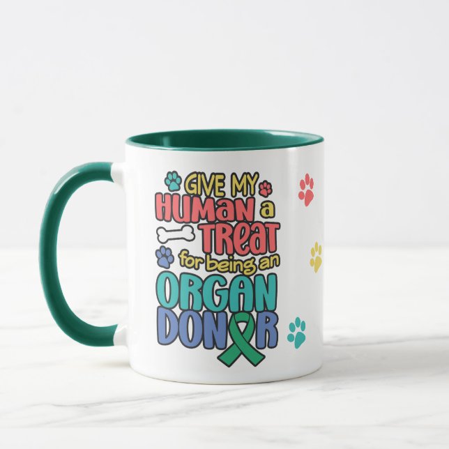 Funny Dog Organ Donation Awareness Coffee Mug (Left)