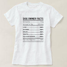 Funny Dog Owner Facts Nutrition Label Dog Mom