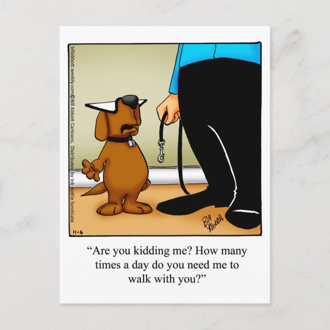Funny Dog Owner Postcard (Front)