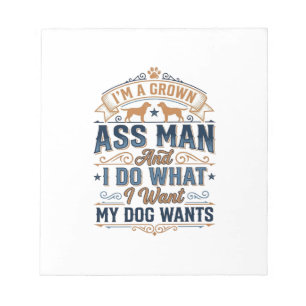Funny Dog Owner Quote Vintage Vector Design_1 Notepad