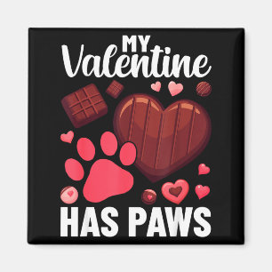 Funny Dog Owner Valentines Day Heart Women Girls  Magnet