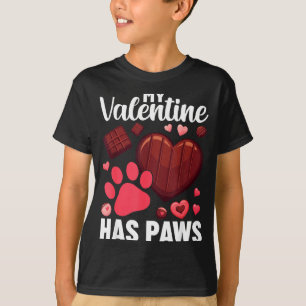 Funny Dog Owner Valentines Day Heart Women Girls T-Shirt