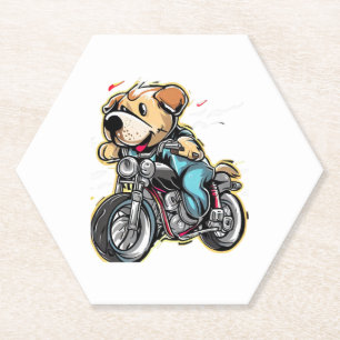 funny dog paper coaster