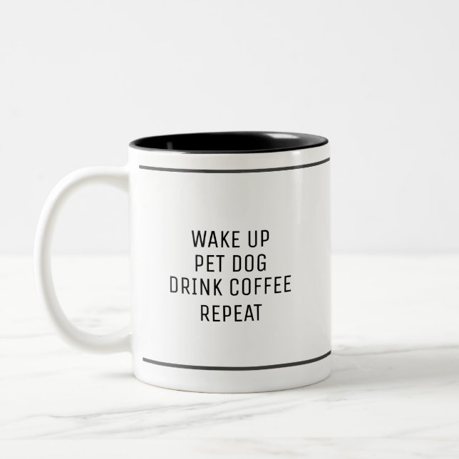 Funny Dog Parent Quote  Two-Tone Coffee Mug (Left)