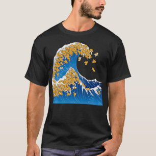 Funny Dog Paw  Cute Puppy Dog Wave Of Shiba Pullov T-Shirt
