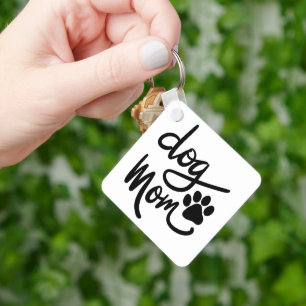 Funny Dog Paw Dog Mom Keychain