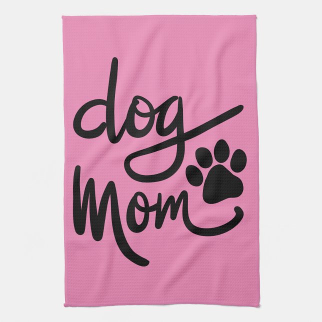 Funny Dog Paw Dog Mom Kitchen Towel (Vertical)