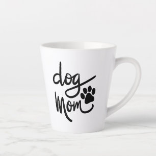 Funny Dog Paw Dog Mom Latte Mug