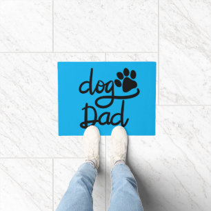 Funny Dog Paw Print Dog Dad Doormat