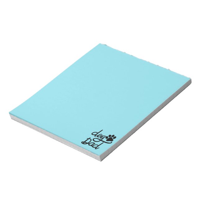 Funny Dog Paw Print Dog Dad Notepad (Rotated)