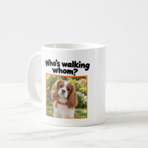 Funny Dog Photo and Name Walk Supervisor Coffee Mug
