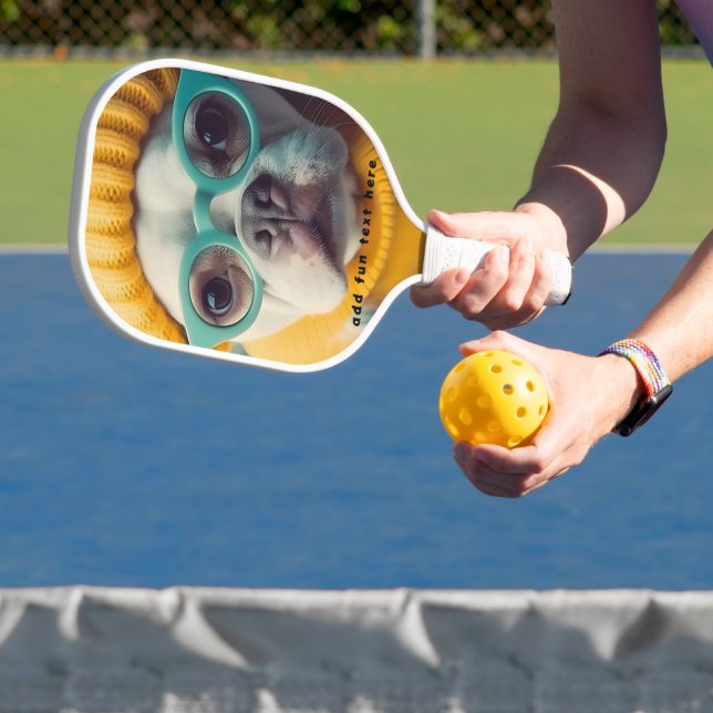 Funny  dog  photo stylish  modern  pickleball paddle (Insitu)