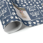 Funny Dog Picture Personalize Blue Christmas Photo Wrapping Paper<br><div class="desc">Add a playful touch to your holiday gifts with our Funny Dog Picture Personalize Blue Christmas Photo Wrapping Paper. This custom wrapping paper allows you to showcase your beloved dog in a fun and festive way. Perfect for pet lovers, this design features a vibrant blue background that will make your...</div>