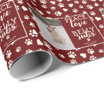 Funny Dog Picture Personalize Red Christmas Photo Wrapping Paper<br><div class="desc">Make your holiday gifts even more memorable with our Funny Dog Picture Personalize Dark Red Christmas Photo Wrapping Paper. Featuring a customizable design that lets you add your pet’s hilarious photo, this unique gift wrap is perfect for any dog lover looking to spread some holiday cheer. The dark red backdrop...</div>