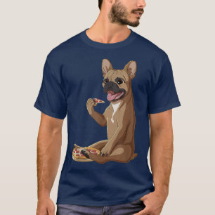 Funny Dog Pizza Lover French Bulldog704  T-Shirt