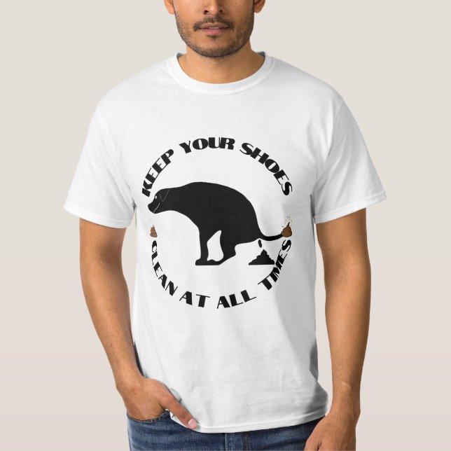 Funny Dog Pooping  T-Shirt (Front)