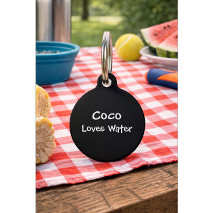 Funny Dog Quote with Phone Number   Custom Pet Tag