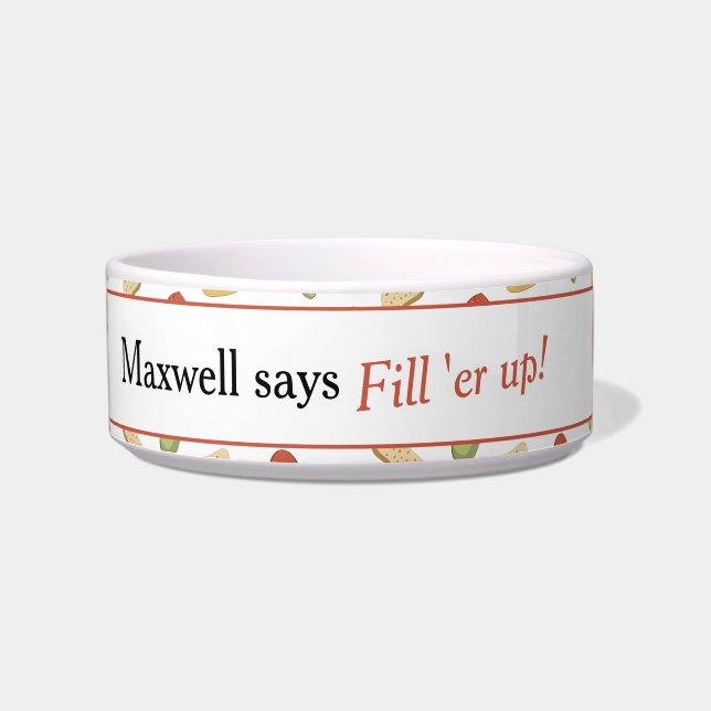 Funny Dog Saying Treat Pattern Bowl (Front)