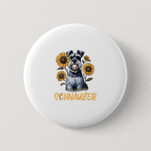Funny Dog Schnauzer 2 Inch Round Button