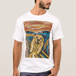 Funny Dog Scream Parody – Cute Expressionist Pet T-Shirt