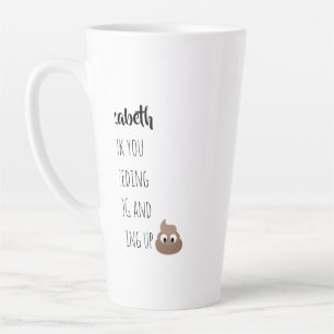 Funny Dog Sitter Thank You for Pet Sitting POOP Latte Mug