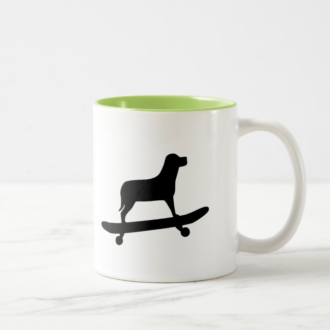 Funny Dog Skateboarding Mug (Right)