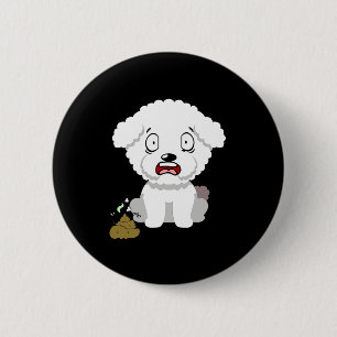 Funny Dog Smells Stinky O O 2 Inch Round Button