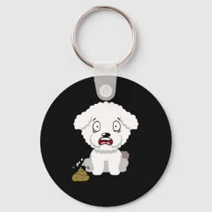Funny Dog Smells Stinky O O Keychain