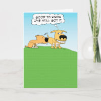 Funny Dog Sniffing Butt Birthday Card