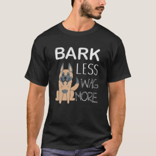 Funny Dog T Bark Less Wag More Graphics Plus Size T-Shirt