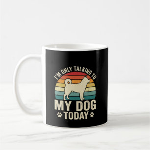 Funny Dog Talking Retro Sunset Coffee Mug
