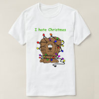 Funny Dog Tangled Lights I Hate Christmas