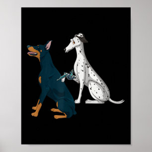 Funny Dog Tattooing Tattoos Lovers Tattoos Poster