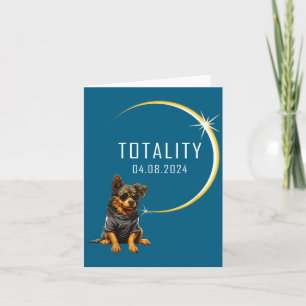 Funny Dog Total Solar Eclipse Totality Card
