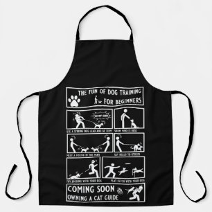 Funny Dog Training Instruction Manual Apron